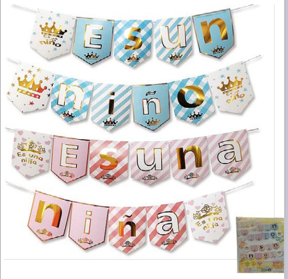 Letrero y adorno de fiesta infantil